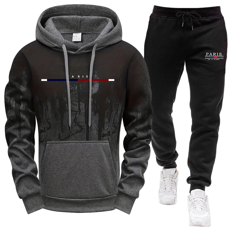 Winter Clothing Pants - Men's Set/Hoodie/Pants Autumn Winter Hooded Sweatshirt