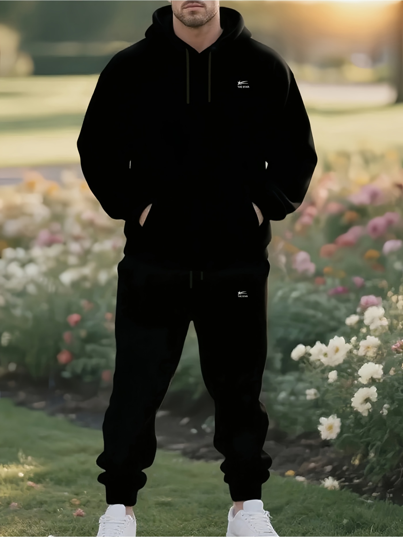 Winter Clothing Pants - 2026 Men 2‑Pieces Tracksuit Black Hoodie