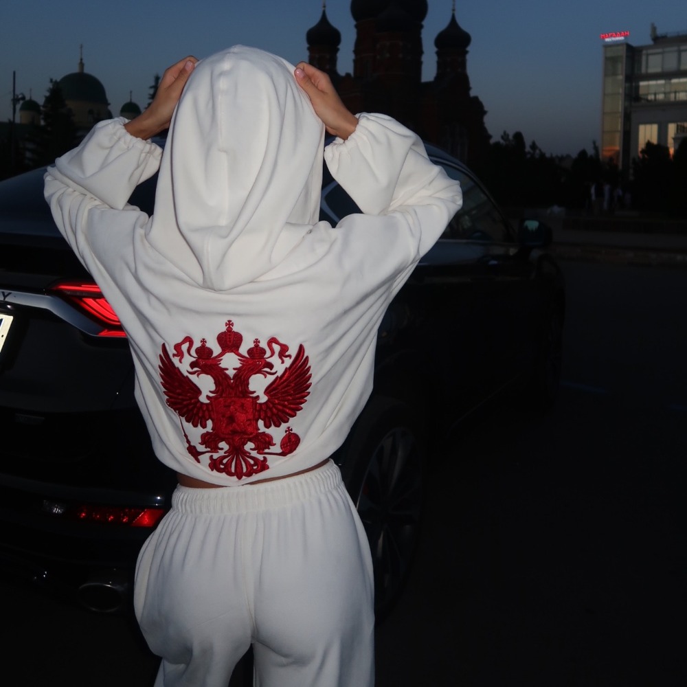 Winter Clothing Pants - Street Trend Back Embroidered Hoodie Pants