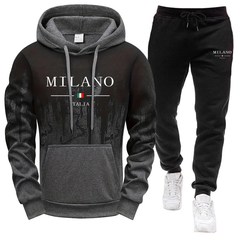 Winter Clothing Pants - Men's Set/Hoodie/Pants Autumn Winter Italy Casual