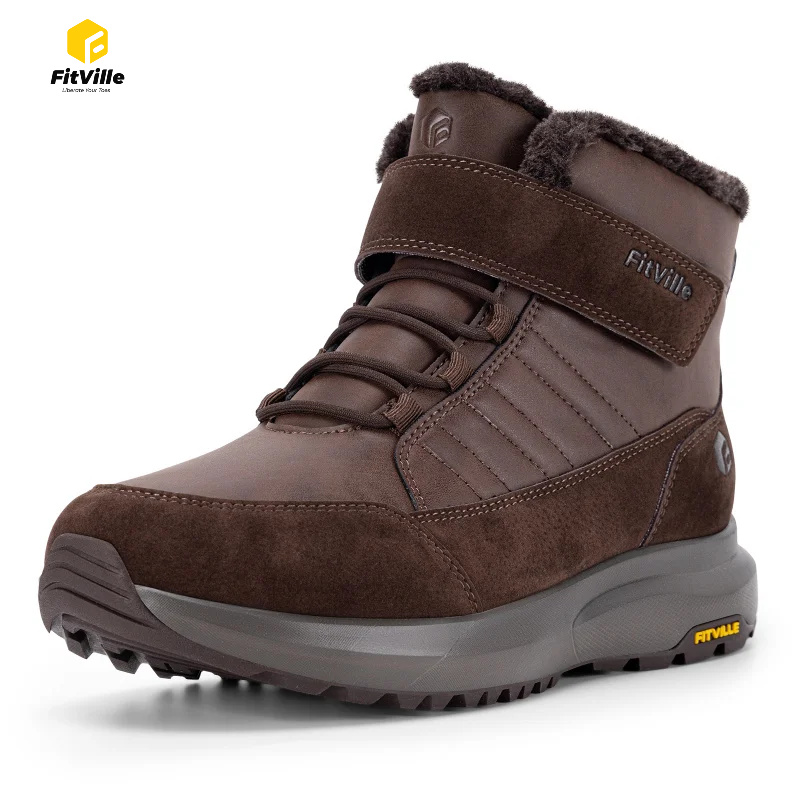 FitVille Mens Winter Boots Wid - Snow Boot Fur Lined recension och pris