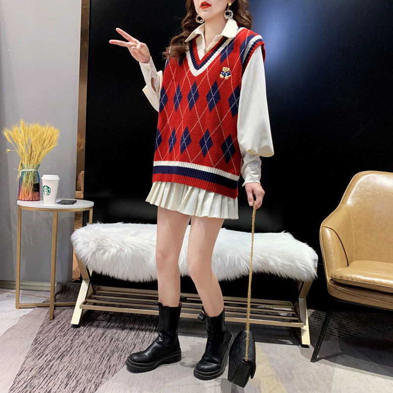 Red Knit Vests for Women Sleev - Winter Clothing Trends recension och pris