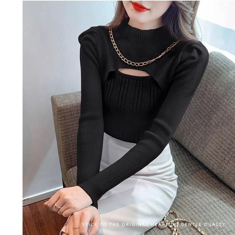 Sexy Irregular Solid Slim Swea - Winter Clothing Trends recension och pris