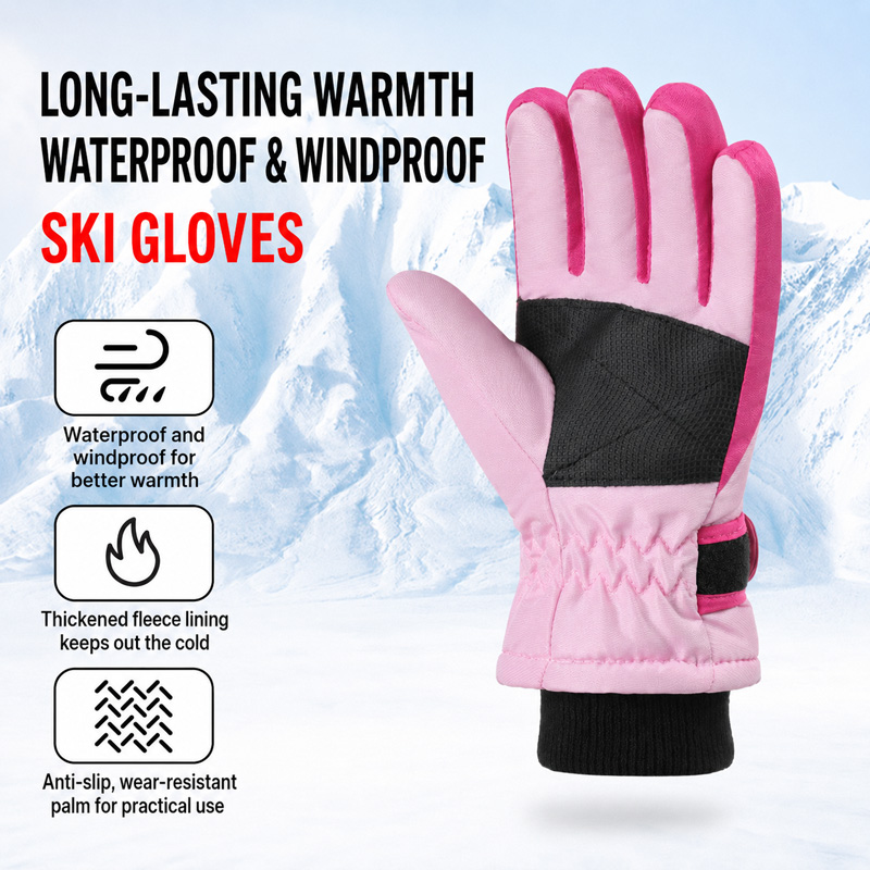 Kids Winter Ski Gloves Waterpr - Waterproof Mitten Ski recension och pris