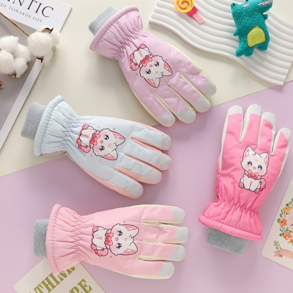 New Cute Bear Ski Gloves Water - Waterproof Mitten Ski recension och pris