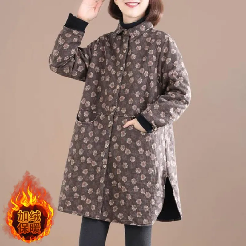 Vintage Floral Print Women Jac - Winter Clothing Trends recension och pris