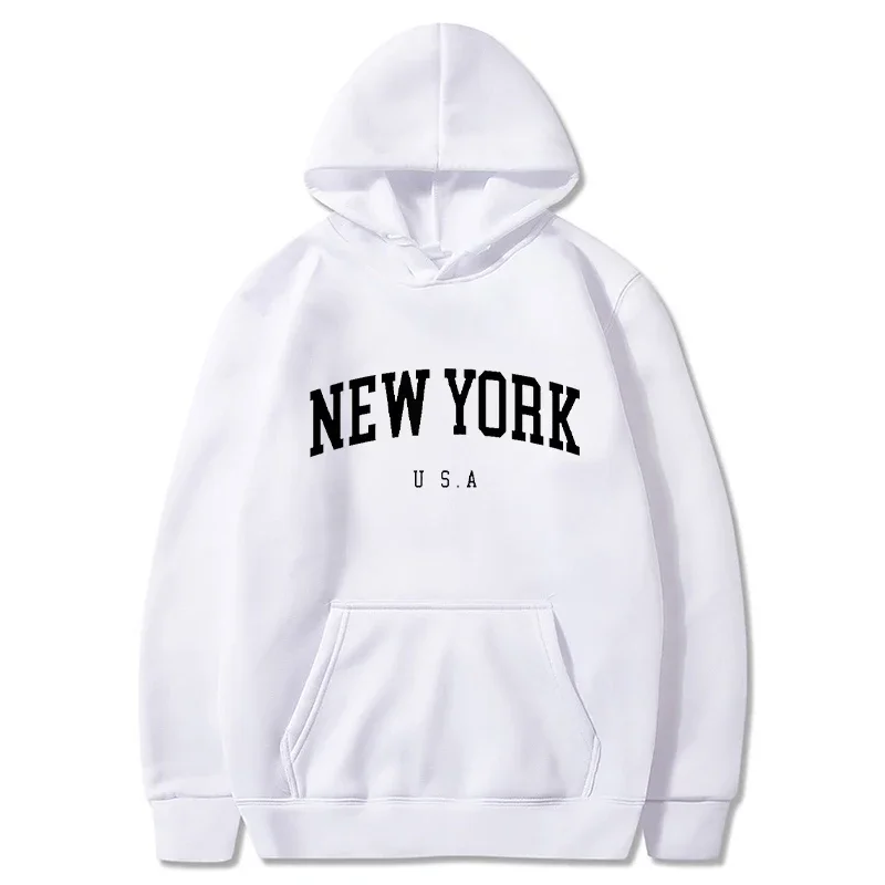 New York Print Men Women Hoodi - Winter Clothing New York recension och pris