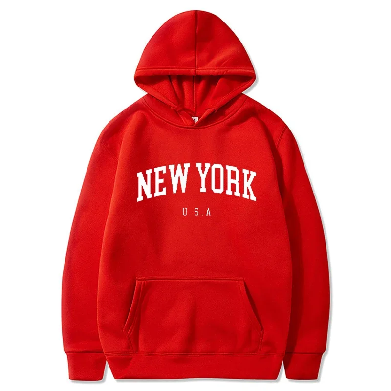 New York Print Men Women Hoodi - Winter Clothing New York recension och pris